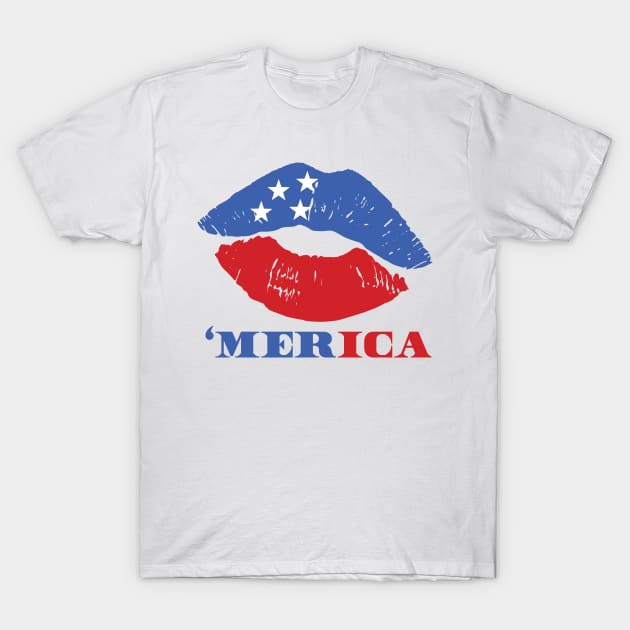 American Flag Lips, Patriotic Lips Shirt, Patriotic Shirt Men, 4th July Shirt Women,July 4th Shirt Women,Forth of July,Forth of July Shirt T-Shirt by DonVector